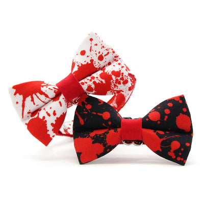 Horror Fan Cat Bow Tie - "Dexter" - Halloween / Horror Movie / American Psycho Cat Collar Bow Tie / Kitten Bow Tie / Small Dog Bow Tie - Removable (One Size)