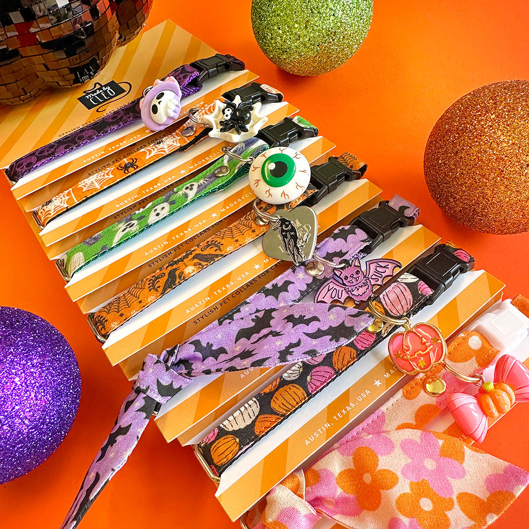 Pet Collar Charms - "Halloween & Gothic" - For Cat Collars & Small Dog Collars