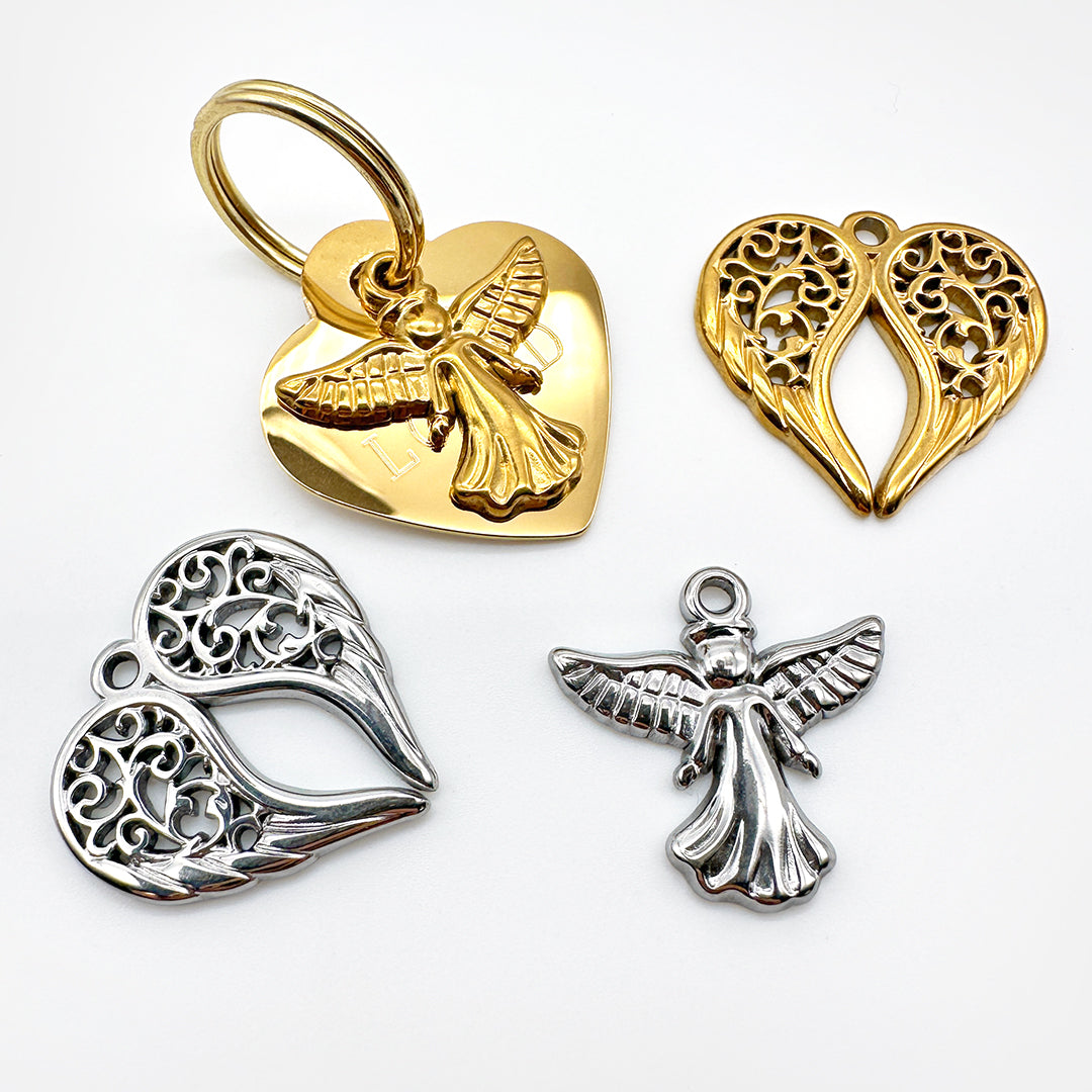 Pet Collar Charms - "Jeweled & Classic" - For Cat Collars & Small Dog Collars
