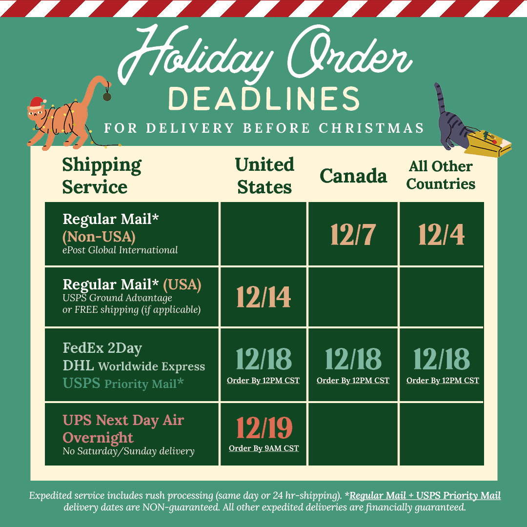 Holiday Order Deadlines 🎅
