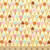 Fabric - "Ice Cream Party" - Cut & Sold By the Yard / For Sewing & Craft Projects / Sold By the Yard - Continuous Length / 100% Washable Cotton (FINAL SALE)