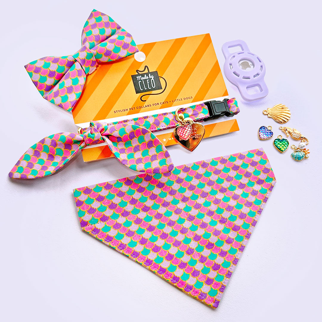 Pet Collar Charms - "Jeweled & Classic" - For Cat Collars & Small Dog Collars