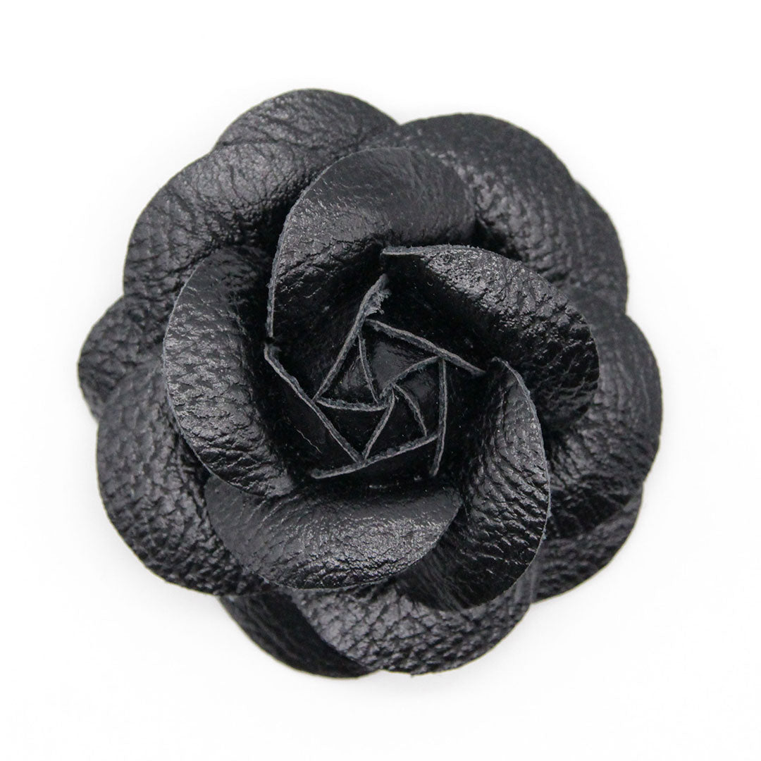 Vegan Leather Pet Flower Corsages - Sold Individually / Elegant Collar Flower for Cats + Small Dogs / Wedding & Special Occasions