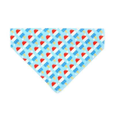 Popsicle Cat Bandana - "Rocket Pop" - Red White Blue Popsicle Bandana for Cat + Small Dog / Patriotic, USA, Independence Day, 4th of July, Summer / Slide-on Bandana / Over-the-Collar