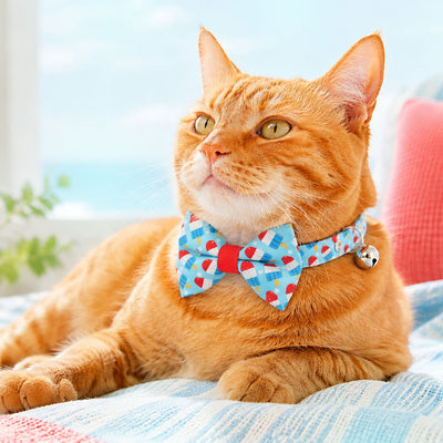 Cat Collar - "Rocket Pop" - Red White Blue Popsicle Cat Collar / 4th of July, USA, Patriotic, Summer / Breakaway Buckle or Non-Breakaway / Cat, Kitten + Small Dog Sizes