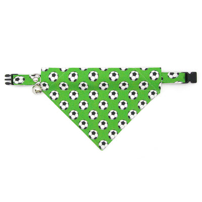 Soccer Cat Collar - "Soccer" - Green Sports Cat Collar / FIFA, World Cup, Futball, European Football / Breakaway Buckle or Non-Breakaway / Cat, Kitten + Small Dog Sizes