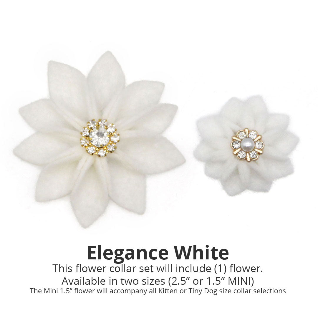 Specialty Pet Flower Corsages - Sold Individually / Poinsettia Collar Flower for Cats + Small Dogs / Colors for Halloween, Thanksgiving & Christmas