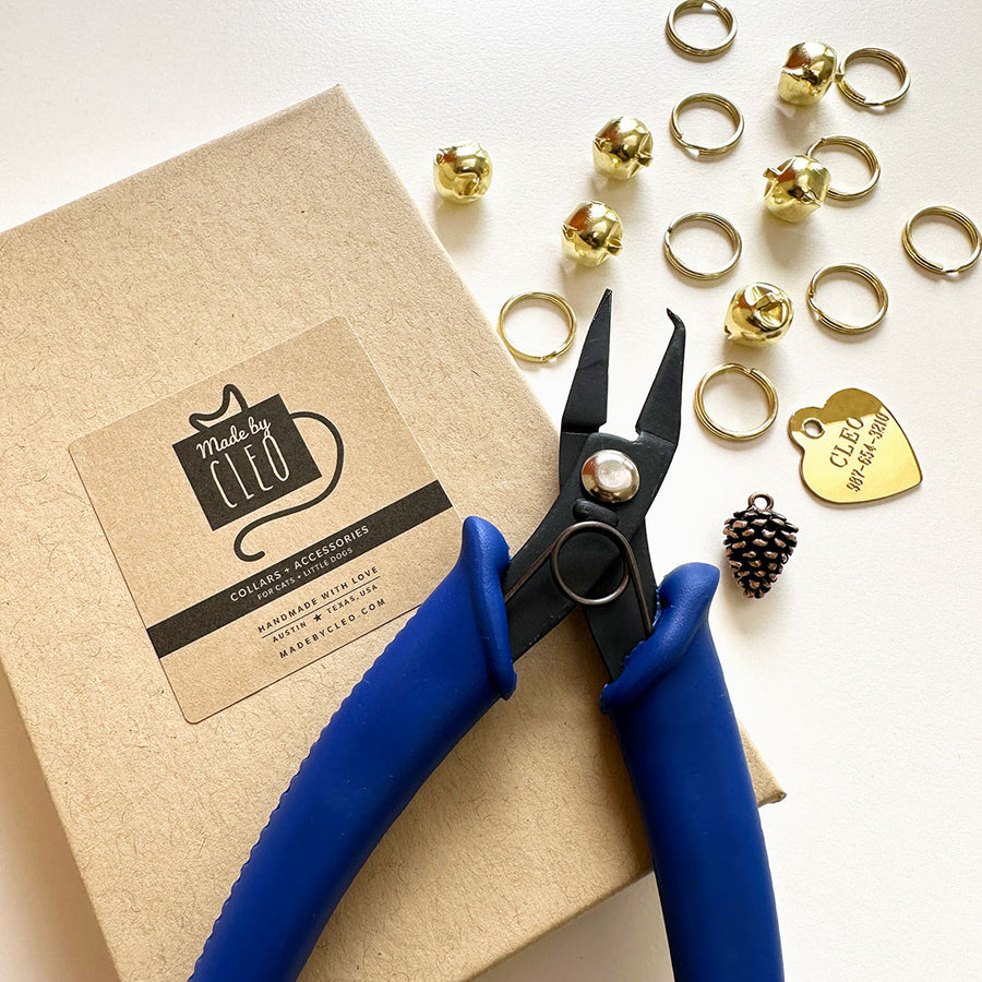 Split Ring Pliers - For Easy Install, Removal & Transfer of Pet ID Tags, Bells & Charms (Storage Box Included)