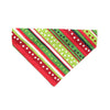 Pet Bandana - "The Grinch" - Festive Red & Green Holiday Bandana for Cat + Small Dog / Christmas / Slide-on Bandana / Over-the-Collar (One Size)