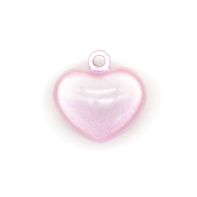 Pet Collar Jingle Bell - "Twinkle Heart Bell" - (5 Pastel Colors) - Pick One - For Cat Collars & Small Dog Collars (Soft Chime Tone)