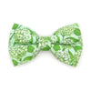 Pet Bow Tie - "Hydrangea Hill" - Botanical Green Cat Bow Tie / Spring + Summer Floral / For Cats + Small Dogs (One Size)