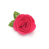 Cat Collar + Flower Set - "Maypole" - Rainbow Plaid Cat Collar w/ Fuchsia Pink Felt Flower (Detachable)