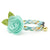 Cat Collar + Flower Set - "Seashore" - Ocean Blue Plaid Cat Collar w/ Mint Felt Flower (Detachable)