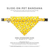 Pet Bandana - "Show Me The Honey" - Yellow Bee Bandana for Cat + Small Dog / Spring + Summer / Slide-on Bandana / Over-the-Collar (One Size)