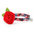 Patriotic Cat Collar + Flower Set - "Stars & Stripes" - Red White & Blue USA Flag 4th of July Cat Collar w/ Scarlet Red Felt Flower (Detachable)