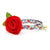 Fruit Cat Collar + Flower Set - "Berry Bramble" - Blueberry & Strawberry Cat Collar w/ Scarlet Red Felt Flower (Detachable)