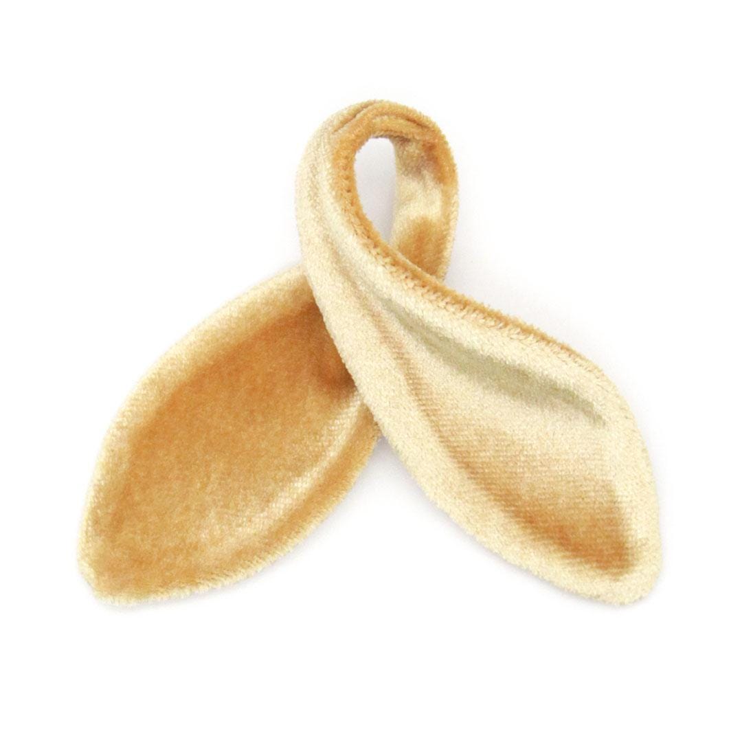 Cat Collar & Bunny Ear Bow Set - "Velvet - Caramel" - Light Toffee Brown / Gold Velvet Cat Collar w/ Matching Bunny Bow Tie / Wedding + Birthday / Cat, Kitten + Small Dog Sizes