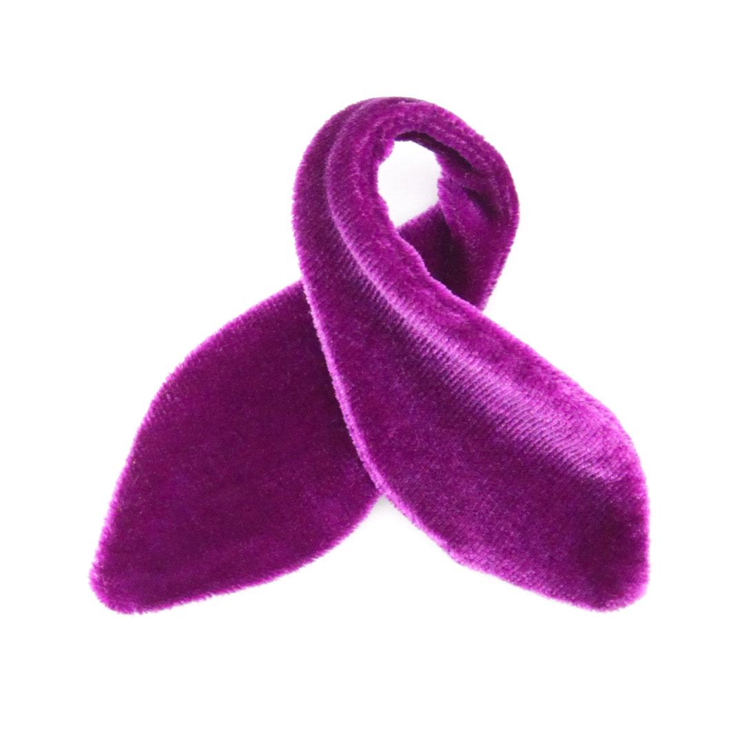 Cat Collar & Bunny Ear Bow Set - "Velvet - Orchid" -  Vibrant Purple Velvet Cat Collar w/ Matching Bunny Bow Tie / Wedding + Birthday / Cat, Kitten + Small Dog Sizes