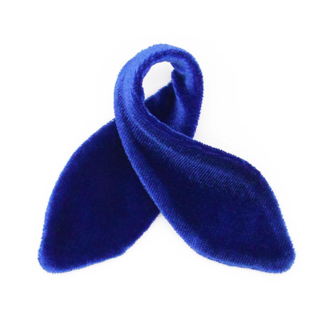 Cat Collar & Bunny Ear Bow Set - "Velvet - Sapphire Blue" - Luxe Cobalt Blue Velvet Cat Collar w/ Matching Bunny Bow Tie / Wedding + Birthday / Cat, Kitten + Small Dog Sizes