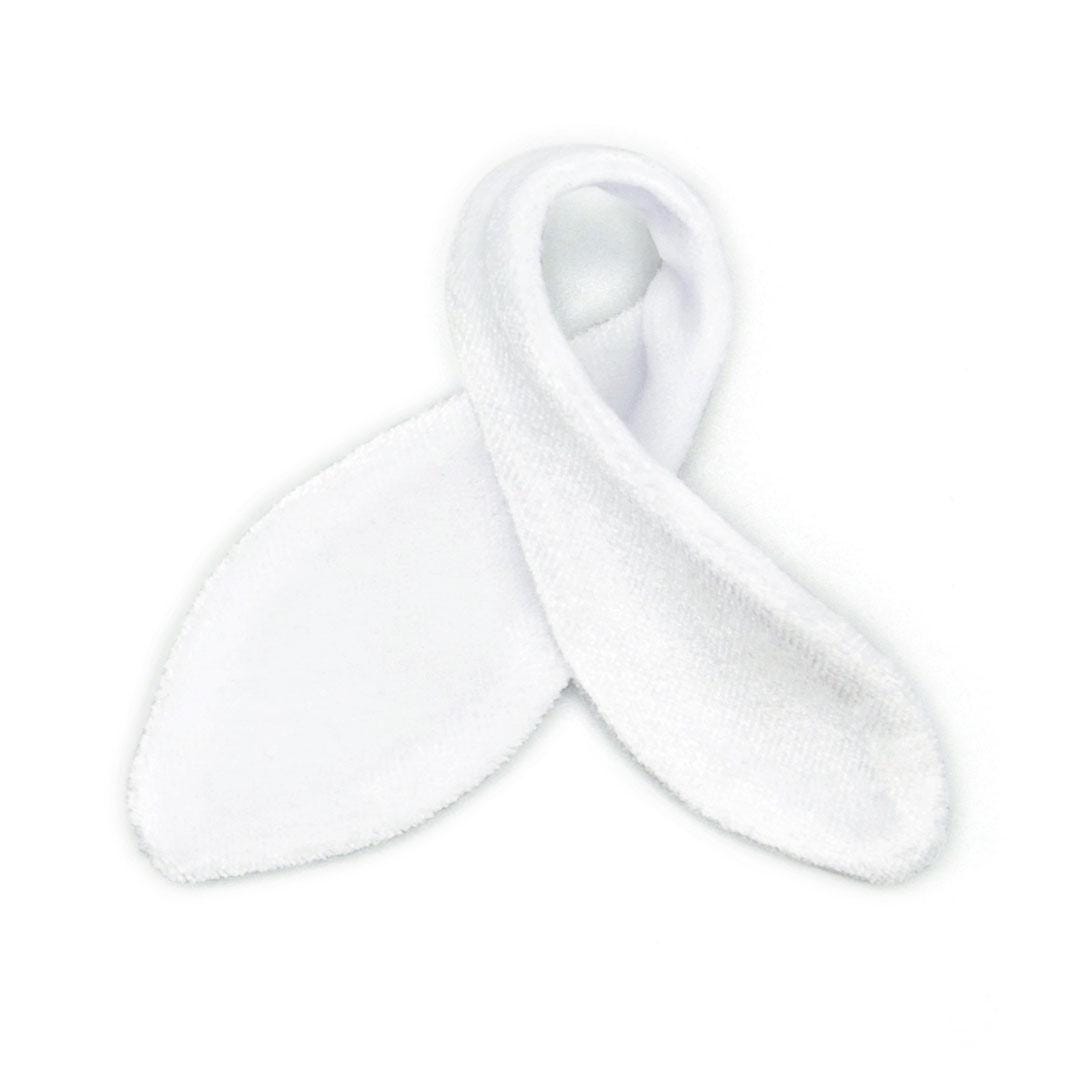 Cat Collar & Bunny Ear Bow Set - "Velvet - Snowy White" - White Velvet Cat Collar w/ Matching Bunny Bow Tie / Wedding + Birthday / Cat, Kitten + Small Dog Sizes Cat Collar with Bunny Bow Tie, Wedding Cat Bow Collar