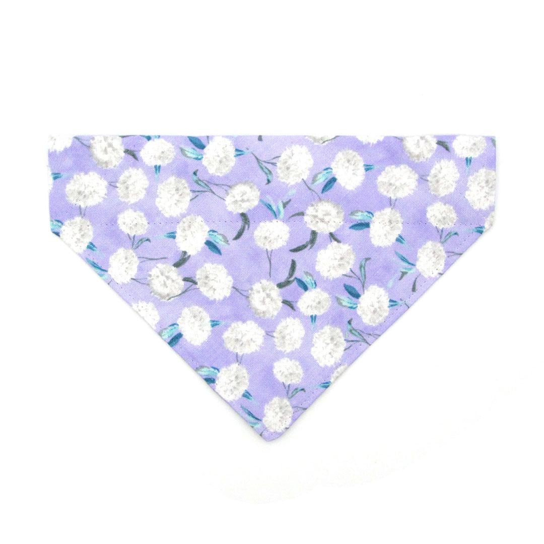 Cat Bandana - "Periwinkle Peony" - Spring Floral Purple Bandana for Cat + Small Dog / Lavender, Lilac, Easter / Slide-on Collar Bandana