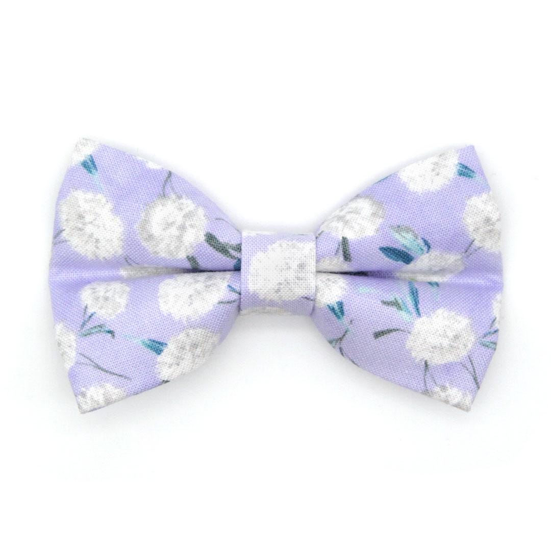 Bow Tie Cat Collar Set - "Periwinkle Peony" - Light Purple Floral Cat Collar w/ Matching Bowtie / Easter, Spring, Lavender, Lilac / Cat, Kitten, Small Dog