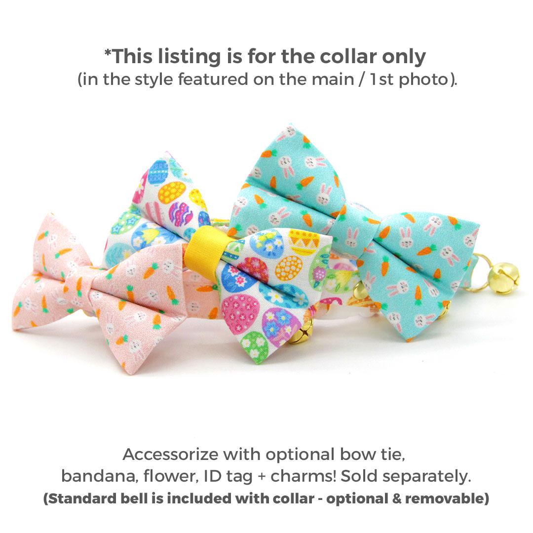 Cat Collar - "Egg Hunt" - Easter Egg Cat Collar / Breakaway Buckle or Non-Breakaway / Cat, Kitten + Small Dog Sizes
