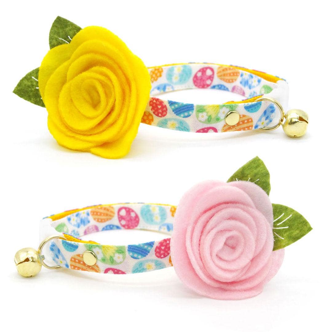 Cat Collar - "Egg Hunt" - Easter Egg Cat Collar / Breakaway Buckle or Non-Breakaway / Cat, Kitten + Small Dog Sizes