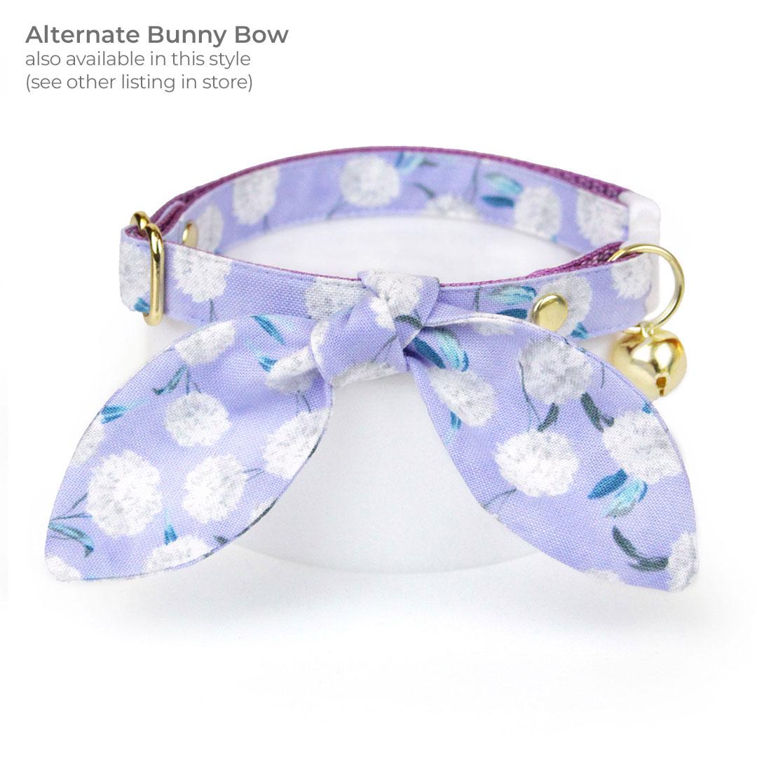 Cat Bow Tie - "Periwinkle Peony" - Purple Floral Bow Tie for Cat / Spring, Summer, Lavender, Lilac, Easter / Cat + Small Dog Bowtie