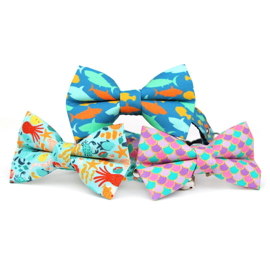 Shark Cat Collar - "Fintastic" - Blue Fish Cat Collar / Ocean, Sea, Aquatic, Beach, Summer / Breakaway Buckle or Non-Breakaway / Cat, Kitten + Small Dog Sizes