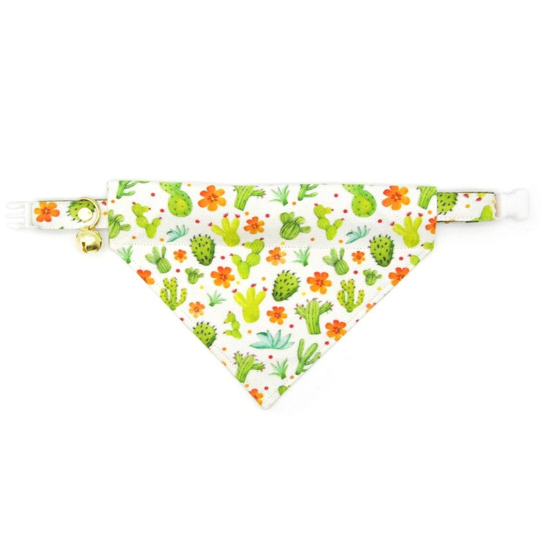 Cactus Cat Collar - "Desert Dreams" - Southwestern Desert Cat Collar / Saguaro, Prickly Pear, Agave, Succulent Plant Lover / Breakaway Buckle or Non-Breakaway / Cat, Kitten + Small Dog Sizes