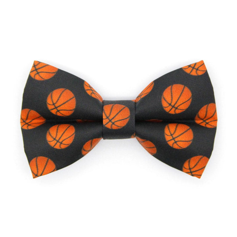 Basketball Cat Bow Tie - "Basketball" - Sports Bow Tie for Cat Collar / Sporty, NBA / Cat, Kitten + Small Dog Bowtie