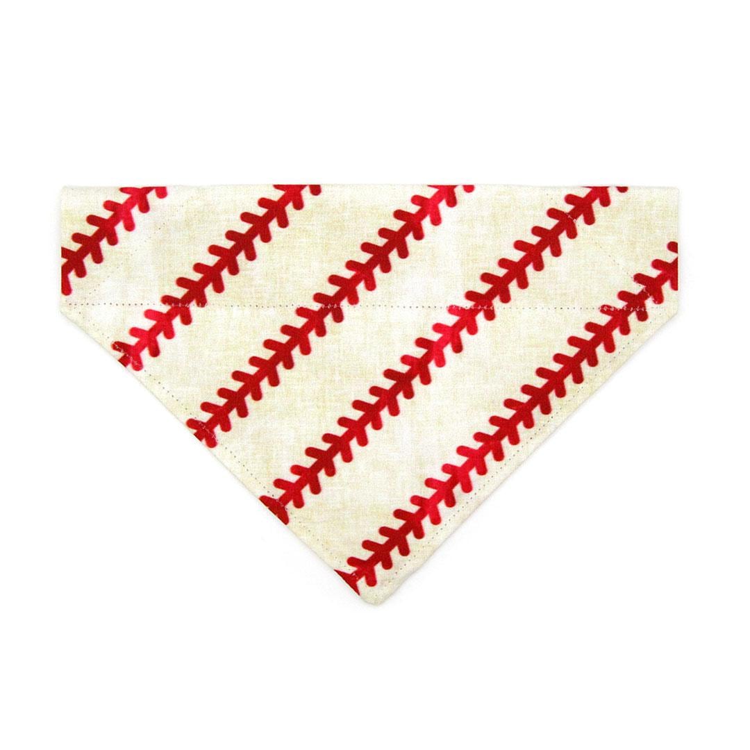 Baseball Cat Bandana - "Baseball" - Red Sports Bandana for Cat + Small Dog / Spring, Summer, Softball, Little League / Slide-on Bandana / Over-the-Collar