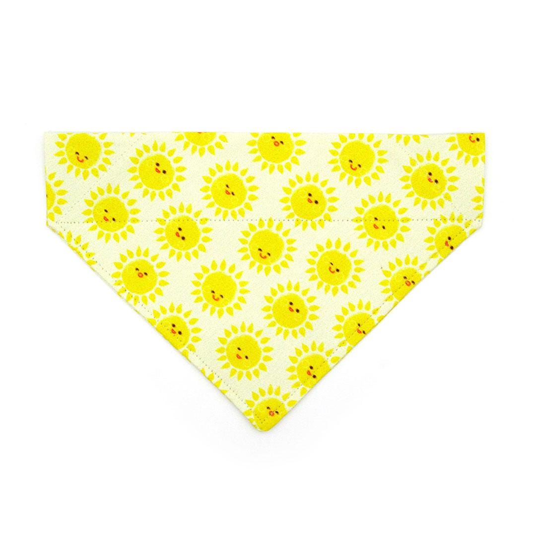 Sun Cat Bandana - "Sunshine" - Cute Yellow Sun Bandana for Cat + Small Dog / Kawaii, Birthday, Fun / Slide-on Bandana / Over-the-Collar