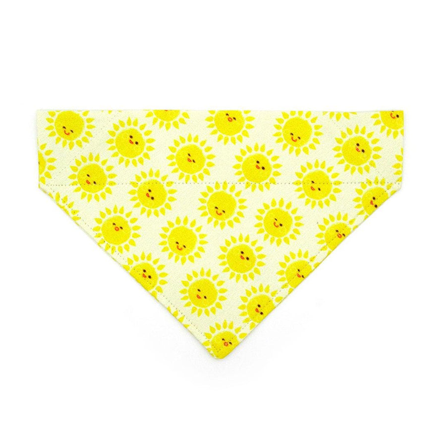 Sun Cat Bandana - "Sunshine" - Cute Yellow Sun Bandana for Cat + Small Dog / Kawaii, Birthday, Fun / Slide-on Bandana / Over-the-Collar