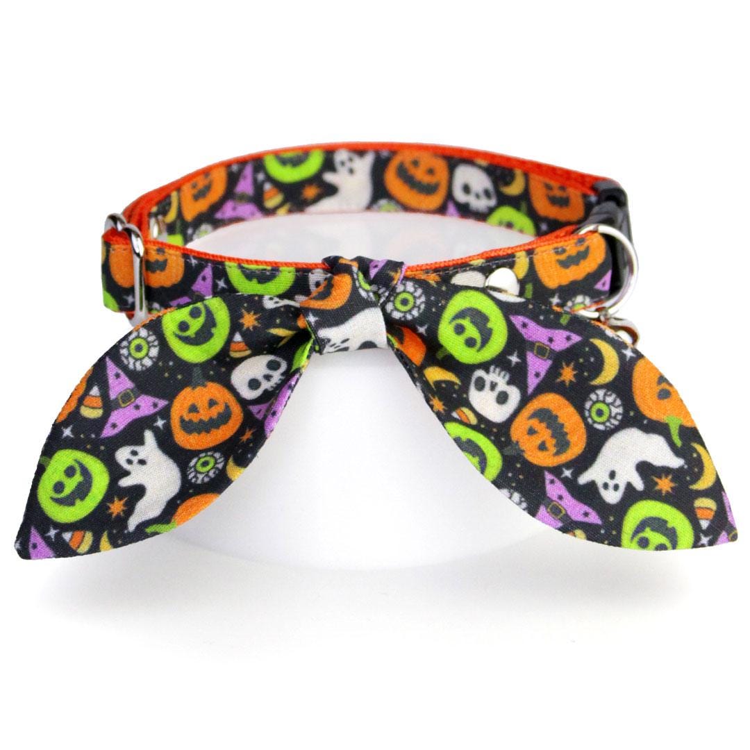Halloween Cat Collar - "Creepy Cuties" - Jackolantern Cat Collar / Breakaway Buckle or Non-Breakaway / Cat, Kitten + Small Dog Sizes