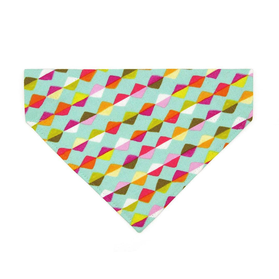 Kite Cat Bandana - "Kite Dreams" - Mint Bandana for Cat + Small Dog / Fun, Modern, Arty, Unique / Slide-on Bandana