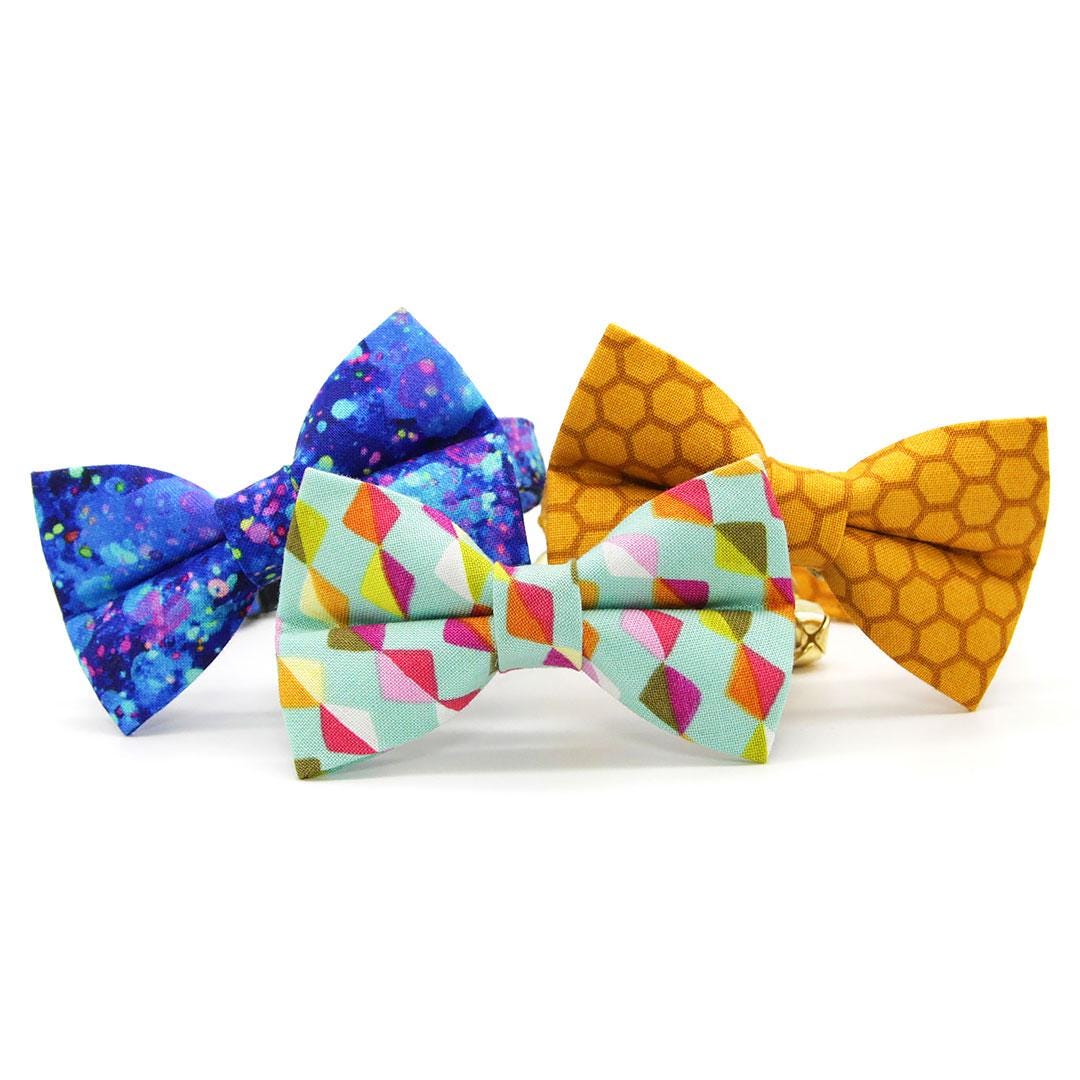 Mint Cat Collar - "Kite Dreams" - Arty, Fun & Modern Kite Cat Collar / Breakaway Buckle or Non-Breakaway / Cat, Kitten + Small Dog Sizes