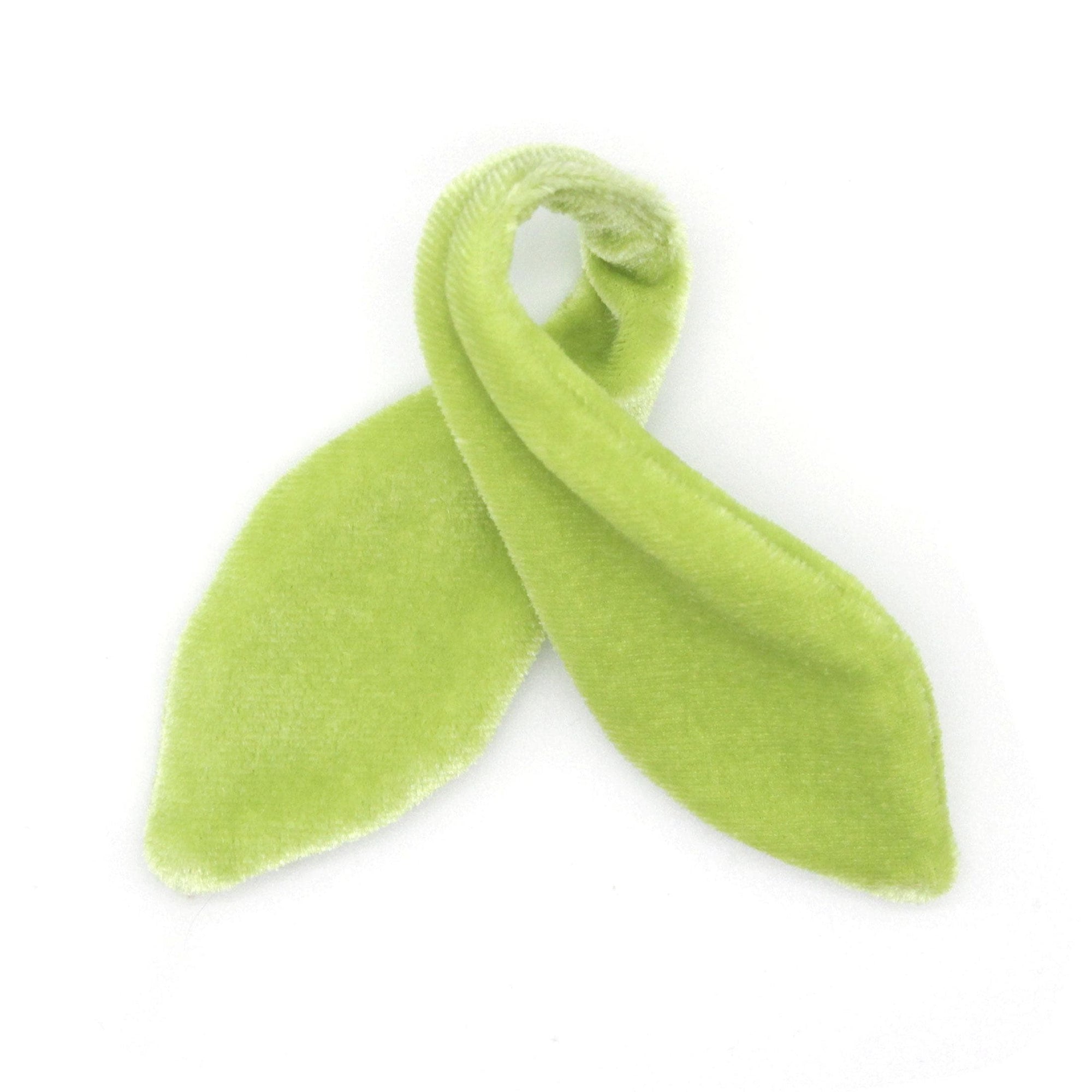 Cat Collar & Bunny Ear Bow Set - "Velvet - Apple Green" - Light Spring Green Velvet Cat Collar w/ Matching Bunny Bow Tie / Wedding, Birthday, Spring, Easter, Summer / Cat, Kitten + Small Dog Sizes