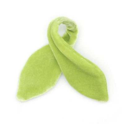 Cat Collar & Bunny Ear Bow Set - "Velvet - Apple Green" - Light Spring Green Velvet Cat Collar w/ Matching Bunny Bow Tie / Wedding, Birthday, Spring, Easter, Summer / Cat, Kitten + Small Dog Sizes