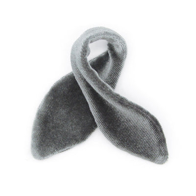 Cat Collar & Bunny Ear Bow Set - "Velvet - Storm Gray" - Dark Grey Velvet Cat Collar w/ Matching Bunny Bow Tie / Wedding, Birthday / Cat, Kitten + Small Dog Sizes