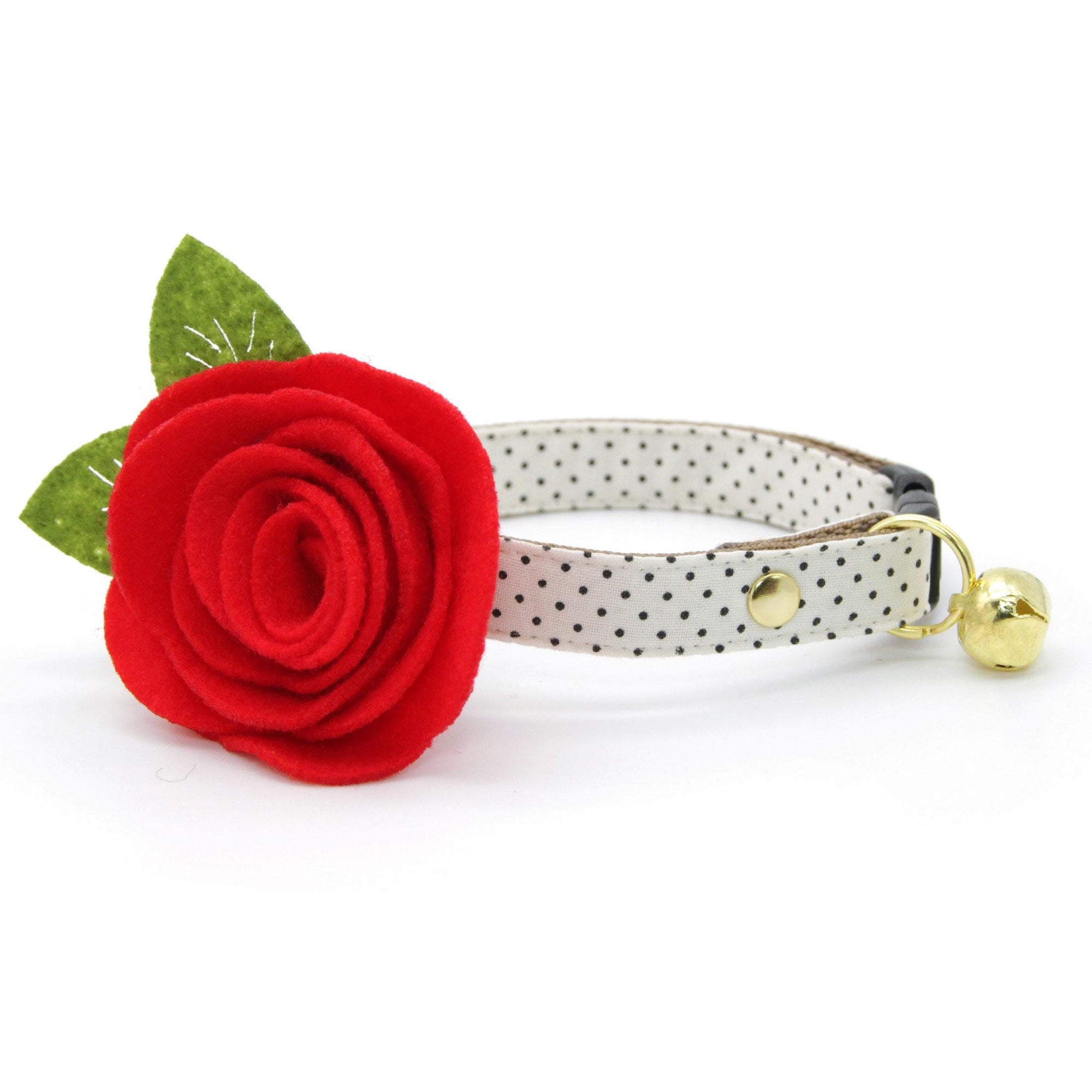 Polka Dot Cat Collar - "Biscotti" - Retro Chic Black Swiss Dots on Cream Cat Collar / Elegant, Ivory, Light Beige, Classic / Breakaway Buckle or Non-Breakaway / Cat, Kitten + Small Dog Sizes