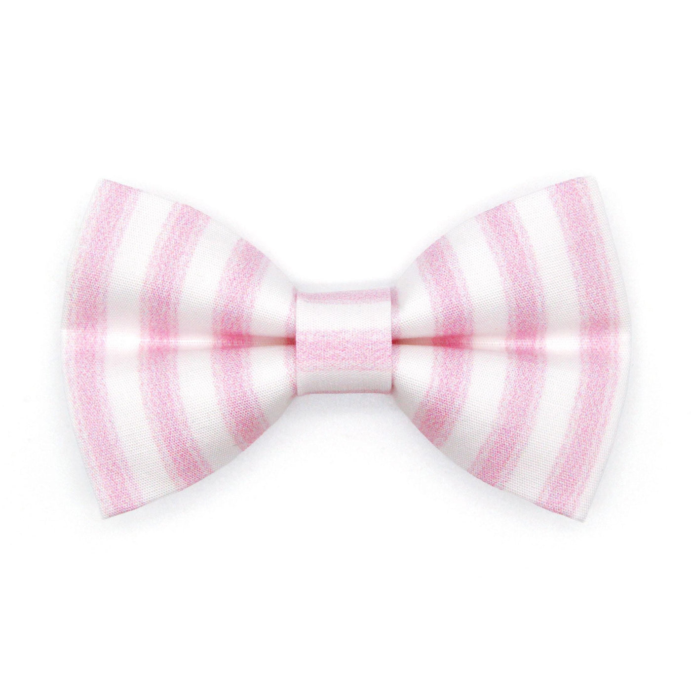 Striped Cat Bow Tie - "Veranda - Pink" - Pastel Pink Stripe Bow Tie for Cat Collar / Spring, Summer, Derby, Wedding / Cat, Kitten + Small Dog Bowtie