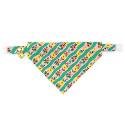 Rifle Paper Co® Cat Collar - "Arbor Rose" - Pink & Green Floral Cat Collar / Spring, Summer, Garden Lover / Breakaway Buckle or Non-Breakaway / Cat, Kitten + Small Dog Sizes