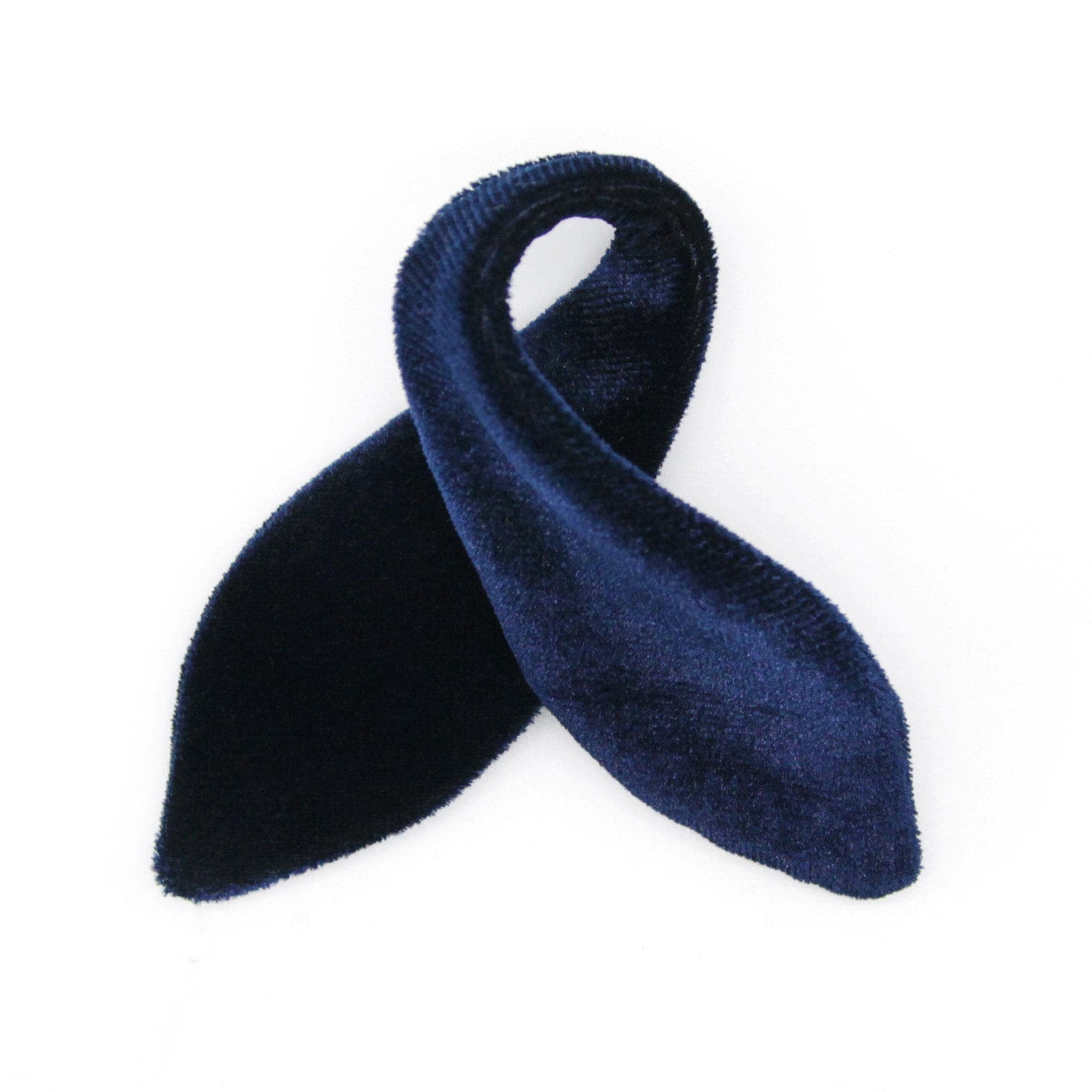 Cat Collar & Bunny Ear Bow Set - "Velvet - Midnight Blue" - Dark Navy Blue Velvet Cat Collar w/ Matching Bunny Bow Tie / Wedding, Birthday / Cat, Kitten + Small Dog Sizes