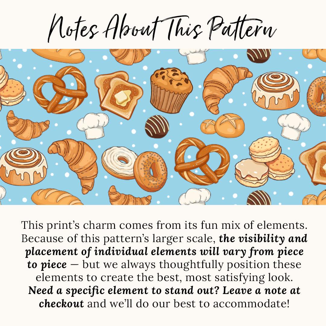 Bakery Bow Tie Cat Collar Set - "Bakery Bliss - Blue" - Pastries & Bread Cat Collar with Bow Tie / Toast, Biscuit, Bagel, Breakfast Food, Muffin, Cinnamon Roll, Pretzel / Cat, Kitten, Small Dog Sizes