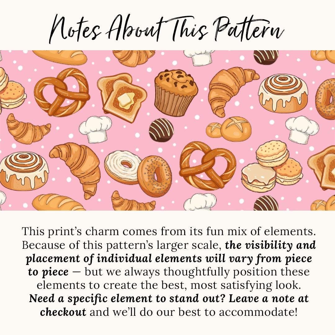 Bakery Cat Bow Tie - "Bakery Bliss - Pink" - Cinnamon Roll, Bread, Dessert, Pretzel, Food, Toast, Biscuit Bow Tie for Cat Collar / Cat, Kitten + Small Dog Bowtie