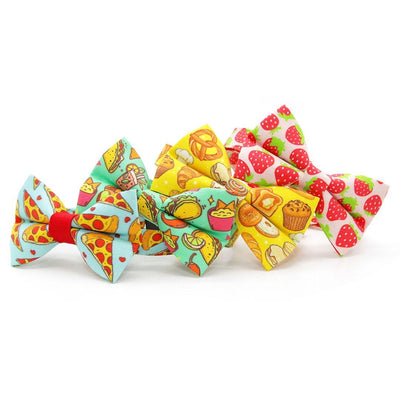 Strawberry Cat Collar - "Strawberry Patch" - Red Berry Fruit / Breakaway Buckle or Non-Breakaway / Spring + Summer / Cat, Kitten + Small Dog Sizes