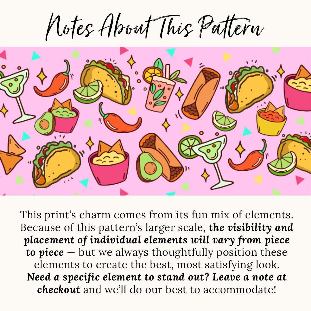Taco Cat Bow Tie - "Taco Time - Pink" - Mexican Food Bow Tie for Cat Collar / Burrito, Margarita, Cinco de Mayo, Fiesta, Fun / Cat, Kitten + Small Dog Bowtie