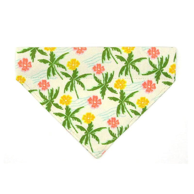 Tropical Cat Bandana - "Palm Paradise" - Summer Hawaiian Bandana for Cat + Small Dog / Beach, Palm Tree / Slide-on Bandana / Over-the-Collar